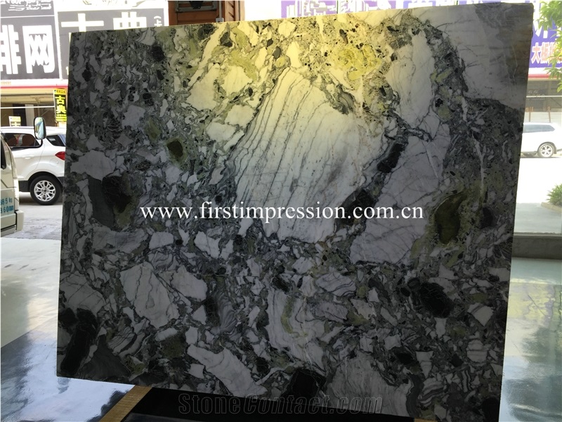 Ice Green Marble Slabs & Tiles/ White Beauty Luxury Marble/ Cold Jade/ Colorful Jade Marble Slab Cut to Size/ Ice Connect Marble Big Slabs