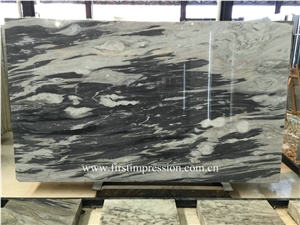Impression Grey Marble Slab /Grey Marble Wall Tiles/Impression Grey Marble Bookmatch/Grey Marble Flooring Tiles