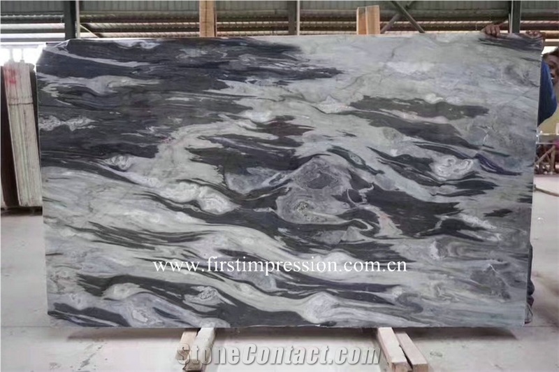 Impression Grey Marble Slab &Tiles /Grey Marble Wall Tiles/Impression Grey Marble Bookmatch/Dream Grey Marble Flooring Tiles/Grey Space Marble Slab
