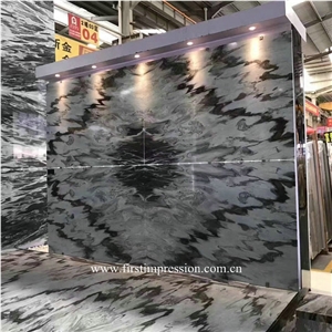Impression Grey Marble Slab &Tiles /Grey Marble Wall Tiles/Impression Grey Marble Bookmatch/Dream Grey Marble Slab