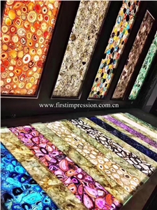Multicolor Agate Slabs/ Semiprecious Stone Slabs & Tiles/ Semi Precious Slabs/ Gemstone Slabs/ Colorful Agate Big Slabs and Tiles