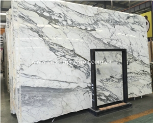 New Polished Snowflake White Marble/ Statuario White Marble/ Bianco Statuario Venato/ Arabescato Corchia Tile & Slab/ Italy White Marble