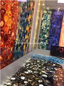 Popular Agate Semiprecious Stone Slabs & Tiles/ Semi Precious Slabs/ Gemstone Slabs/ Colorful Agate Big Slabs and Tiles