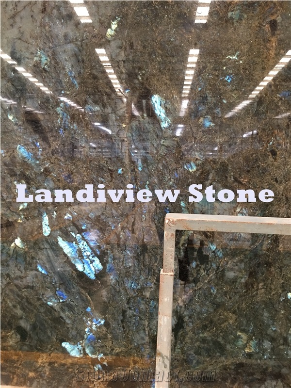 Lemurian Blue Granite, Labradorite Blue Granite Slabs
