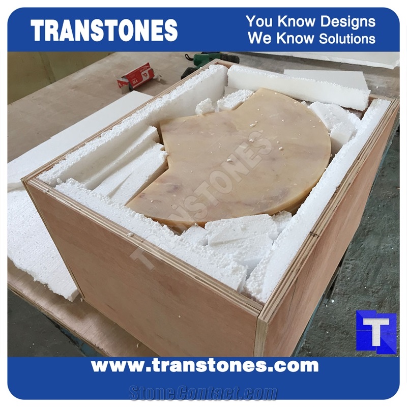 Artificial Led Panel Onyx Stone for Reception Desk