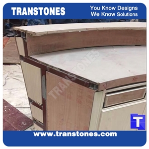 Transtones Round Tables Top Solid Surface Round Reception Desk Office Interior Furniture