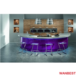 Customized Half Round Home Bar Counter Led Lighted Wine Drink Cafe Countertop