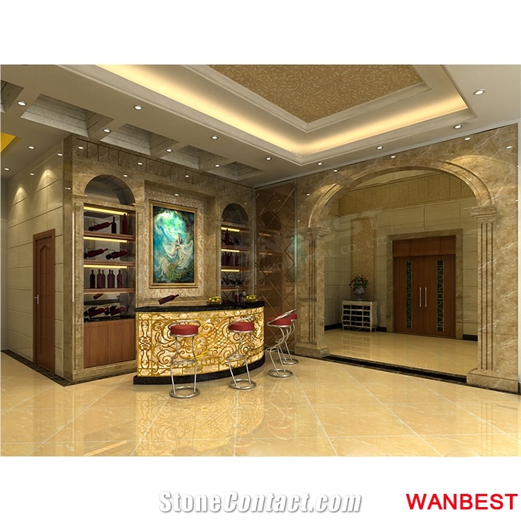 High End Small Portable Carved Wine Bar Counter Hotel Hall Service Reception Desk