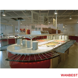 High Quality Artificial Stone Bar Buffet Dinner Counter for Fast Food Hotel
