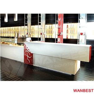 Modern Hotel Solid Surface Luxury Wine Cafe Bar Furniture Counter Table