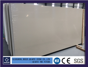 Artificial Quartz Stone Bs1002 Pure Beige Solid Surfaces Polished Slabs & Tiles Engineered Stone