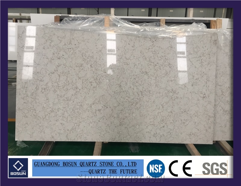 Artificial Quartz Stone Bs3301 Royal Botticino Solid Surfaces Polished Slabs & Tiles Engineered Stone for Kitchen Bathroom Counter Top
