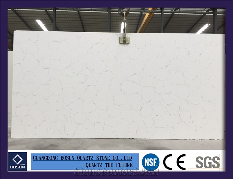 Artificial Quartz Stone Bs3421 Solid Surfaces Polished Slabs & Tiles Engineered Stone for Kitchen Bathroom Counter Top