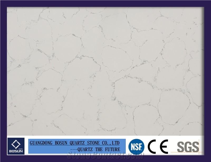 Artificial Quartz Stone Bs3421 Solid Surfaces Polished Slabs & Tiles Engineered Stone for Kitchen Bathroom Counter Top