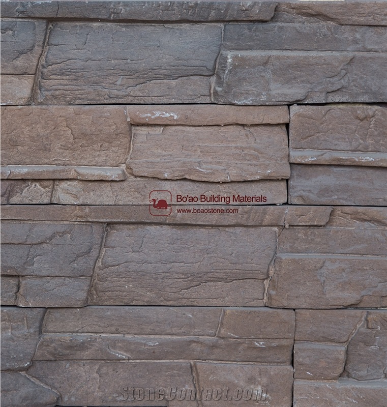 Exterior Interior Artificial Ledge Stacked Stone Wall Cladding