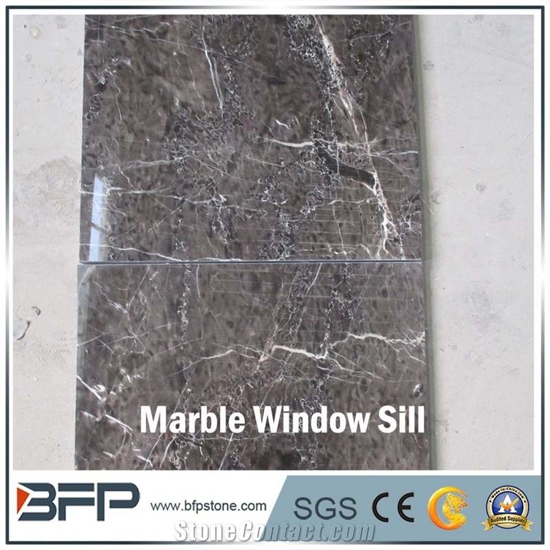 High End Polished Dark Grey Marble Window Sill For Interior
