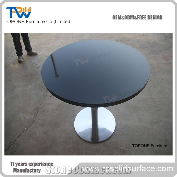 Artificial Marble Stone Dining Table Tops, China Factory Supply Interior Stone Acrylic Solid Surface Restaurant Table Tops, Restaurant Furniture