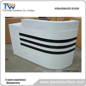 China Office Furniture Supplier Led Lighted White Reception Desk Top Design, Interior Stone Acrylic Solid Surface Led Reception Counter Tops Design
