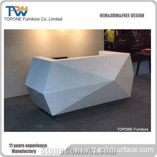Hot Selling Top Grade Artificial Marble Stone Spa Reception Desk Tops, Interior Stone Acrylic Solid Surface Spa Reception Counter Top Design Furniture