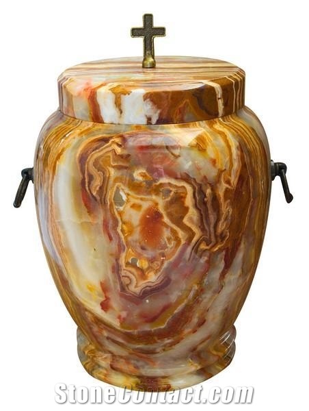 Colossal Cremation Urn, Multi Green Onyx Urn