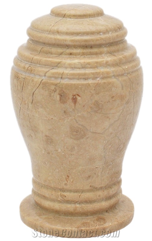 Verona Beige Marble Curved Cremation Urn