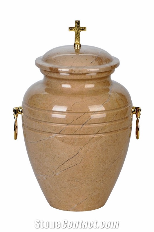 Verona Beige Marble Modish Cremation Urn