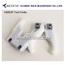 Cnc Router Tool Forks, White Hsk63f Tool Grippers, Plastic Hsk Tool Holder Clips, Cnc Tool Clamps for Hsk63f Tooling