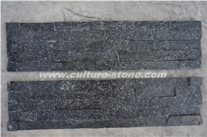 Black Quartzite Culture Stone,Black Stone Cladding,Natural Ledger Panels,Porches Stacked Stone,Interior Black Thin Stone Veneer,Outdoor Wall Panel