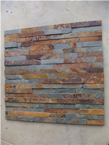China Multicolor Slate Cultured Stone/ Rusty Slate/Cultured Stone/Stone Veneer/Wall Stone/Slate Culture Stone/Culture Slate/Slate Wall Cladding