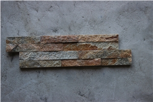 Rusty Quartzite Cultured Stone, Cladding,Natural Ledger Panels,Porches Stacked Stone,Interior Stone Veneer,Outdoor Wall Panel