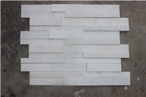 White Quartzite Walling 3d Surface Panels Cultured Stone