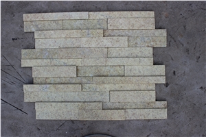 Yellow Quartzite Walling 3d Surface Panels Cultured Stone,Stacked Stone