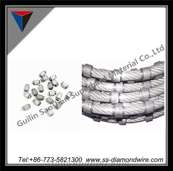 Guilin Sanshan Diamond Plastic Wire Saw for Granite Cutting or Profiling Diamond Abrasive Wire Cutting