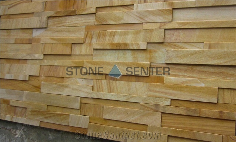 Teakwood Wall Panel, Teakwood Sandstone Cultured Stone,Ledge