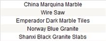 China Marquina Marble Wire Saw Emperador Dark Marble Tiles Norway Blue Granite Shanxi Black Granite Slabs China Display Rack
