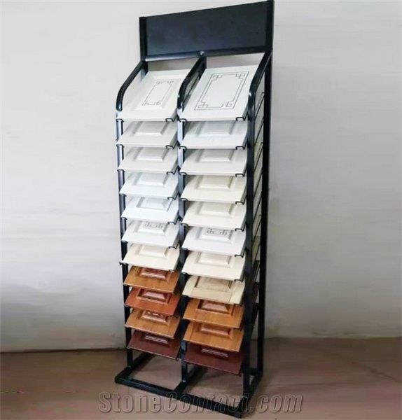 Double Rows Ceramic Stand Waterfall Display Stand Stone Marble Stands Onyx Display Racks Boards Granite Stands Xiamen China