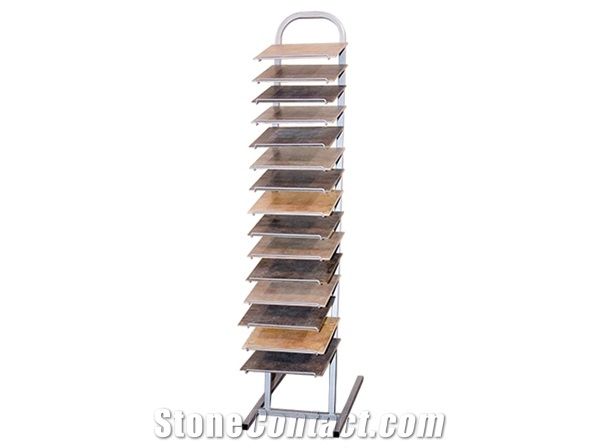 Waterfall Displays Racks for Tile Marble Granite Slab Storage Racks for Granite Slab Warehouse Flooring Tower for Quartz Mosaic Tile Display Stands