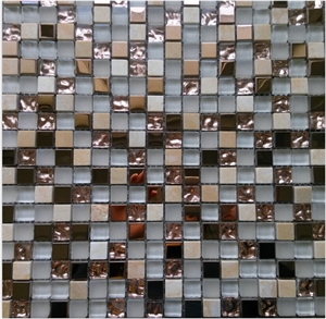 Metallic Crystal Glass Mosaic,Wall Tile,Kitchen Bathroom Mosaic