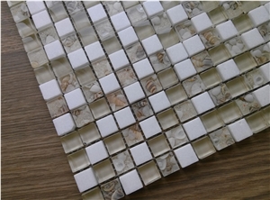 Resin Marble Glass Mix Mosaic Tile
