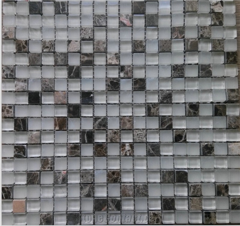 Super White Crystal Glass Mosaic,Kitchen Backsplash,Bathroom Wall Mosaic Tile