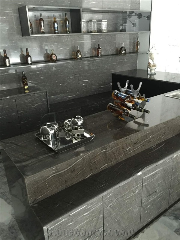 Cygnus Granite Kitchen Countertops, Brazil Silk Brown Granite Kitchen Desk Tops