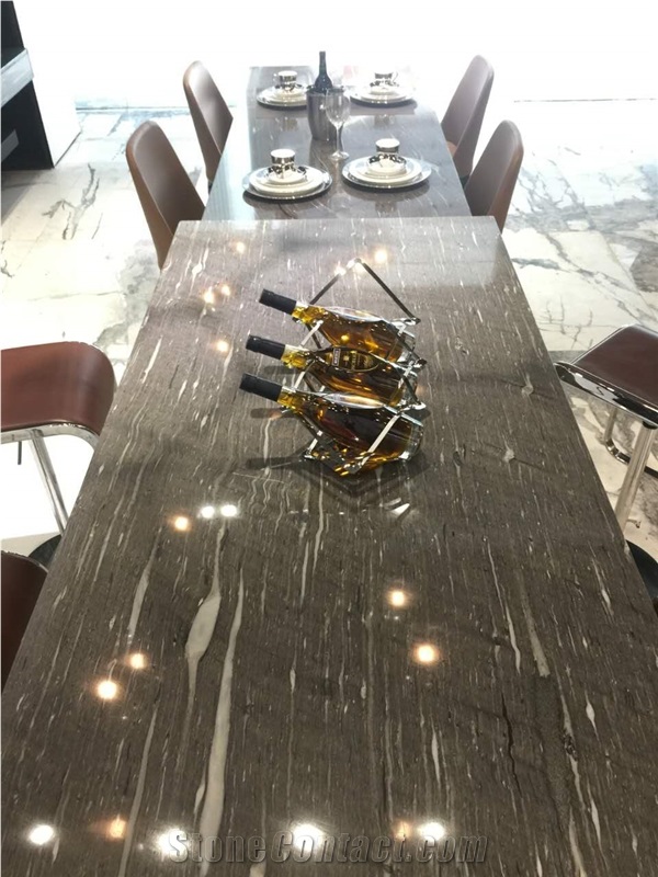 Cygnus Granite Kitchen Countertops, Brazil Silk Brown Granite Kitchen Desk Tops
