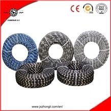 11.0mm 10.5mm Rubber Sintered Beads Diamond Wire Saw for Stone Marble Granite Cutting