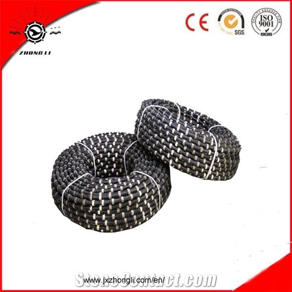 Dia 10.5mm, 11.0mm, 11.5mm, Sintered and Electroplated Diamond Wire Saw, Quarrying, Block Cutting, Profiling, for Granite, Marble, Sandstone,Lavastone