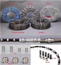 Quarry Diamond Wire Saw, 10.5, 11, 11.5mm Plastic Wire Saw with Beads, Reinforced Concrete Cutting Wire, Marble and Granite Mining Tools