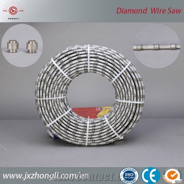 Quarry Diamond Wire Saw, 10.5, 11, 11.5mm Plastic Wire Saw with Beads, Reinforced Concrete Cutting Wire, Marble and Granite Mining Tools