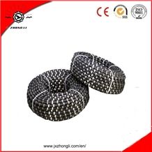 Rubber with Spring Diamond Wire Saws for Cutting Reinforced Concrete, Wire Saw Beads for Wire Rope,Stable Cutting Performance Used on Wire Saw Machine