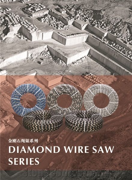 Rubberized Diamond Wire Saws for Granite&Marble Quarrying, Diamond Wire Saw Tools for Block Squaring, Durable Sintered Wire Saw for Wire Saw Machine
