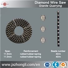 Top Quality Diamond Cutting Tools Rubber Reinforcement 40/M Beads Diamond Wire Saw in Good Price