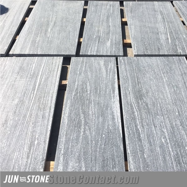 Thick Tiles for Outdoor Application, Landscape Chinese Nero Santiago Granite, Cutting Edge